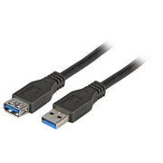 EFB-Elektronik - PC-Kabel USB-Verlängerung A-A K5237.1,8 1,8m USB 3.0 schwarz