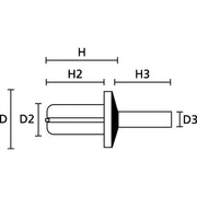 HellermannTyton - Spreizniet TY3P1-PA66-NA (1000) − 1000 Stück