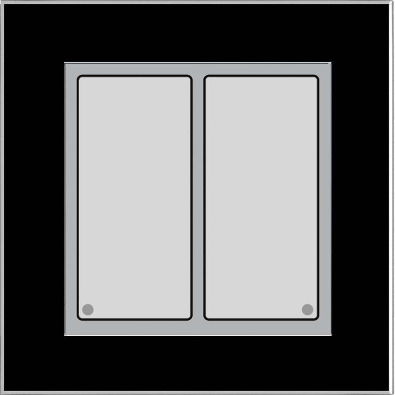 Issendorff - Bussystem-Tastsensor Glas-Tastenfeld LCN - GT2B f. I-Anschl.,sw, 2T. − 1 Stück