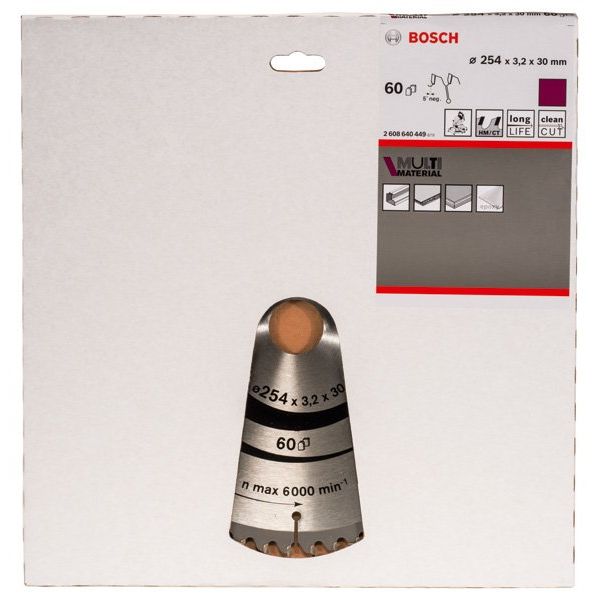 Bosch - Kreissägeblatt PRO Multi Material 2608640449 Kreissägeblatt 254 x