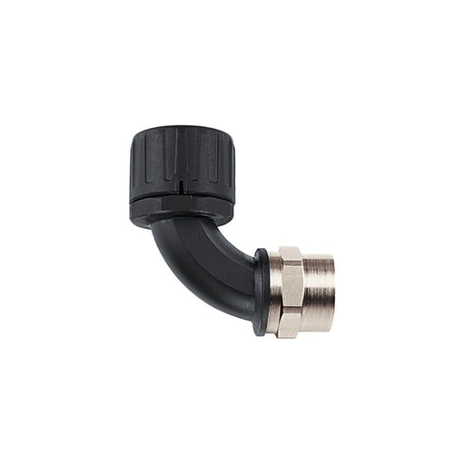HellermannTyton - Kunststoff-Wellschlauch-Verschraubung KS-Verschraubung HG13-90F-M16 BK 10 − 10 Stück