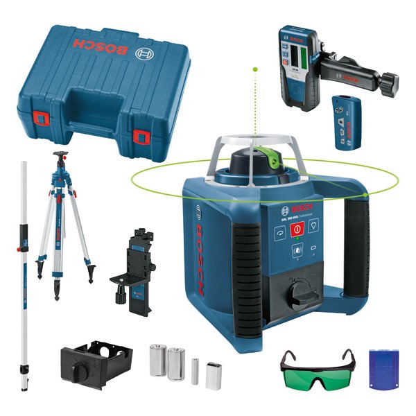 Bosch - Messlaser Rotationslaser mit 061599404B Baustativ BT 300 HD