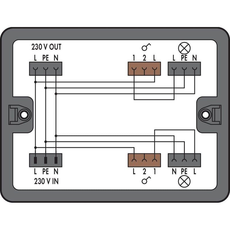 WAGO - Kompaktverteiler für steckbare Gebäudeinstallation Verteilerbox 899-631/363-000 1 Eingang, sw
