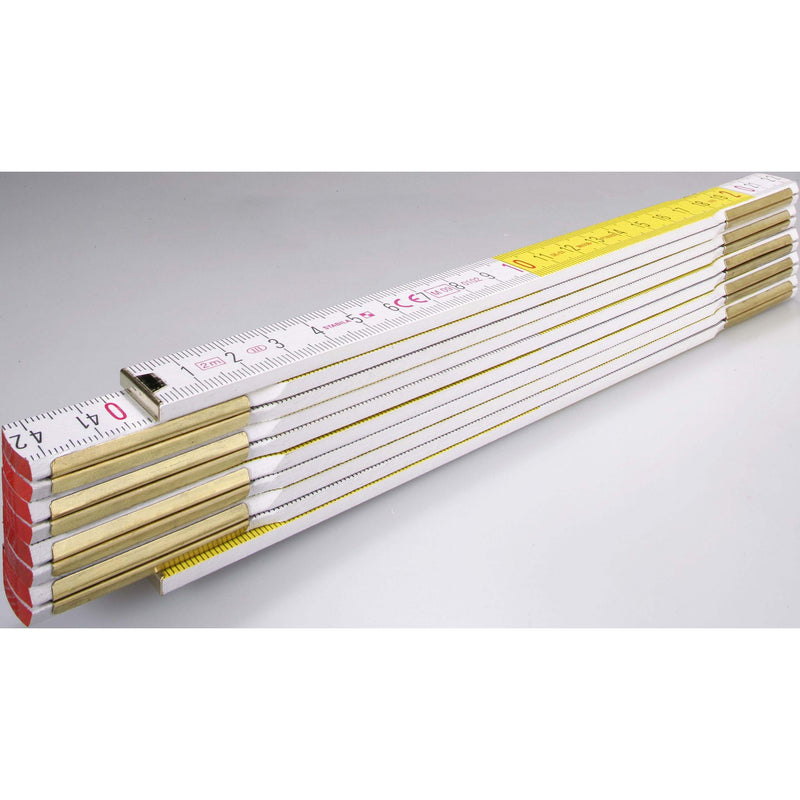 Stabila - Gliedermaßstab Holz-Gliedermaßstab 617, ws/ge 2m, 10 Glieder, 16mm − 10 Stück