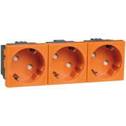 Peha - Schalter-/Steckdosenkombination SCHUKO-EB-Steckd.3-fach or D 6213.33 EMS SI WI 16A 250V 2-pol.33G