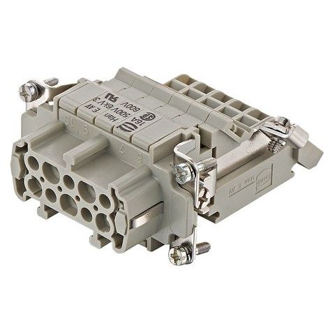 Harting - Kontakteinsatz für Rechtecksteckverbinder Buchseneinsatz 09330104736 Han E AV 10-pol.+PE