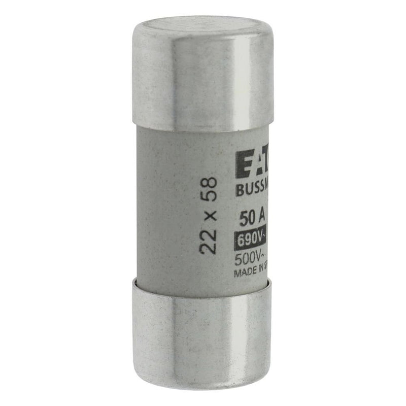 Eaton - Zylindrische Sicherung Sicherungseinsatz Nieders. CYLINDRICA#C22G50 50A AC 690V 80kA − 10 Stück