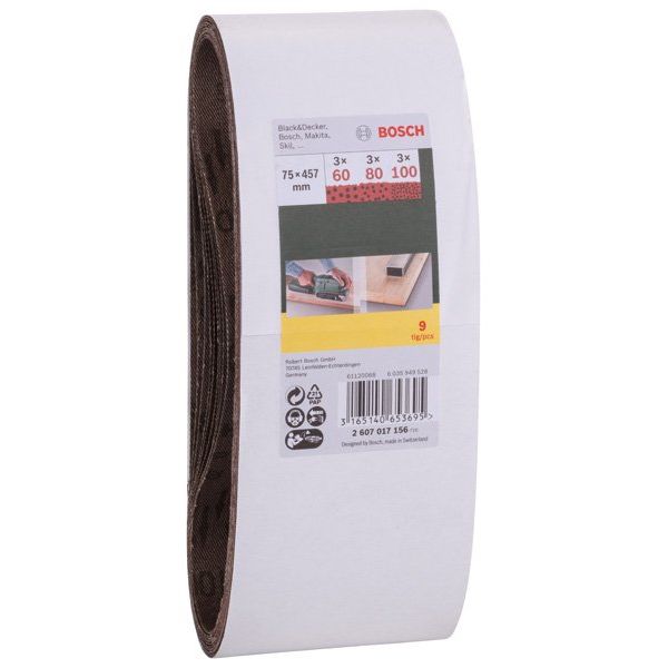 Bosch - Schleifpapierset Schleifband-Set für 2607017156 Bandschleifer