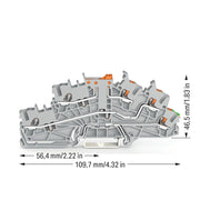 WAGO - Installations-Etagenklemme Installationsetagenklemme 2203-6544 2,5 mm² Hybrid − 50 Stück