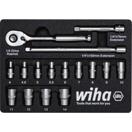 Wiha - Werkzeugset Ratschenschlüssel Set 1/4" 33391 − 1 Stück by Wiha

