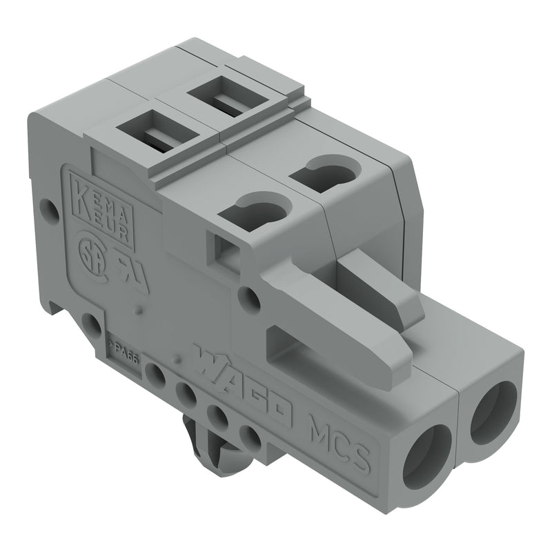 WAGO - Kabelsteckverbinder für Leiterplattensteckverbinder 1-Leiter-Federleiste 231-102/008-000 CAGECLAMP,2,5 mm²,gr − 100 Stück