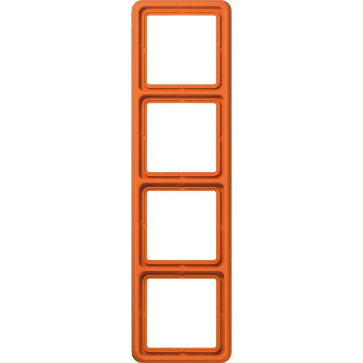 Jung - Abdeckrahmen Rahmen 4-fach orange CD 584 WU O waage/senkrecht