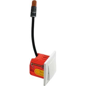 Peha - Installationsschalter Serienschalter 1-fach H 11.515/67102RD30BW mit Kombirahmen