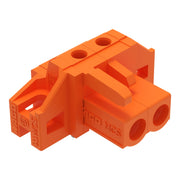 WAGO - Leiterplattensteckverbinder THT-Federleiste abgewink. 232-262/031-000 Maß 5,08mm,orange − 100 Stück