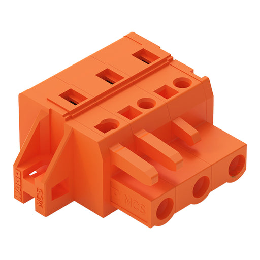 WAGO - Kabelsteckverbinder für Leiterplattensteckverbinder 1-Leiter-Federleiste 231-703/031-000 CAGECLAMP,2,5mm²,or − 50 Stück