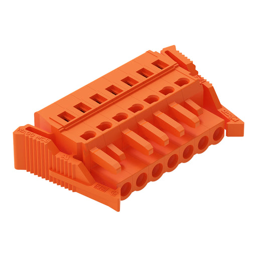 WAGO - Kabelsteckverbinder für Leiterplattensteckverbinder 1-Leiter-Federleiste 231-307/037-000 CAGECLAMP,2,5mm²,or − 50 Stück