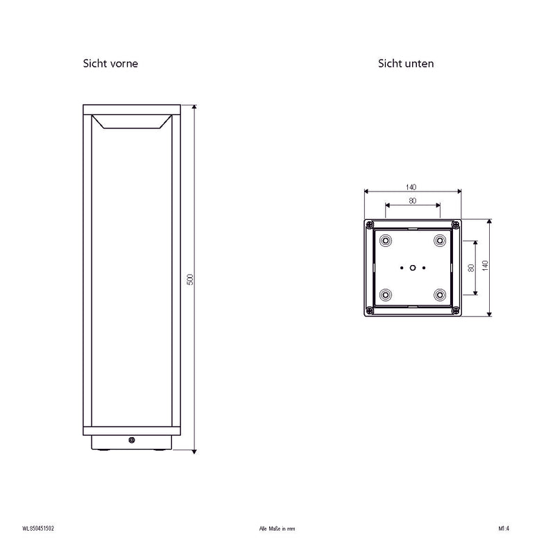 EVN Lichttechnik - Wegeleuchte Solar-LED-Wegeleuchte WLS50451502 3000K anthrazit  − 1 Stück