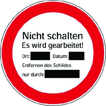 Klar - Warn-/Hinweisschild Wartungskennzeichnung 7202/72