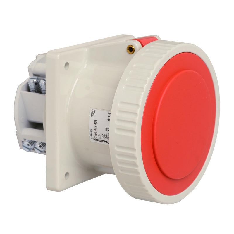 Walther Werke - CEE-Anbausteckdose (IEC 60309) Anbaudose gerade 125A 479404 4P 110V 4h IP67