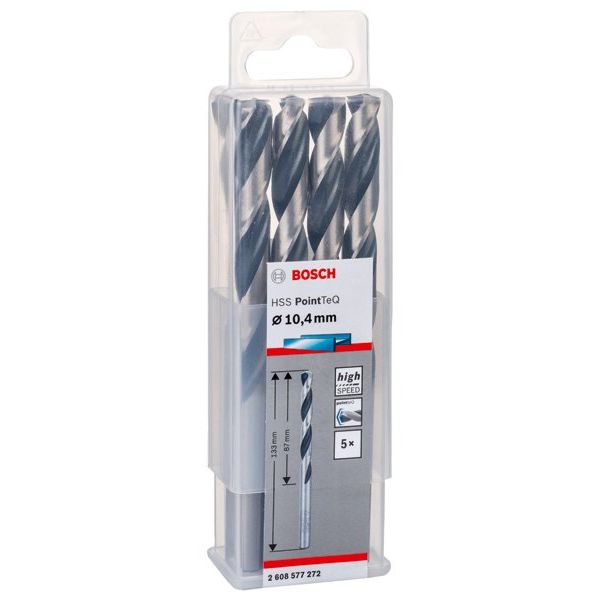Bosch - Bohrer Metallspiralbohrer HSS 2608577272 PointTeQ DIN 338