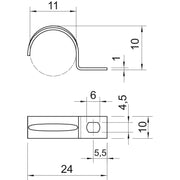 OBO Bettermann - Befestigungsschelle für Kabel/Rohre Befestigungsschelle 604 11 G galv.vz − 100 Stück
