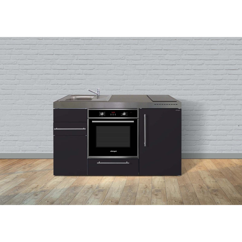 Stengel - Mini-Küche Miniküche Premiumline MPBSM150KSGKFreBliS Schwarz matt