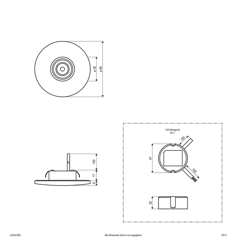 EVN Lichttechnik - Downlight/Strahler/Flutlicht LED-Deckeneinbauleuchte L44041602