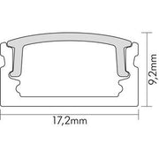 Nobile - Zubehör/Ersatzteile für Lichtschlauch/-band Alu U-Profil 2m 5011146802 Abdeckung transp. − 1 Stück