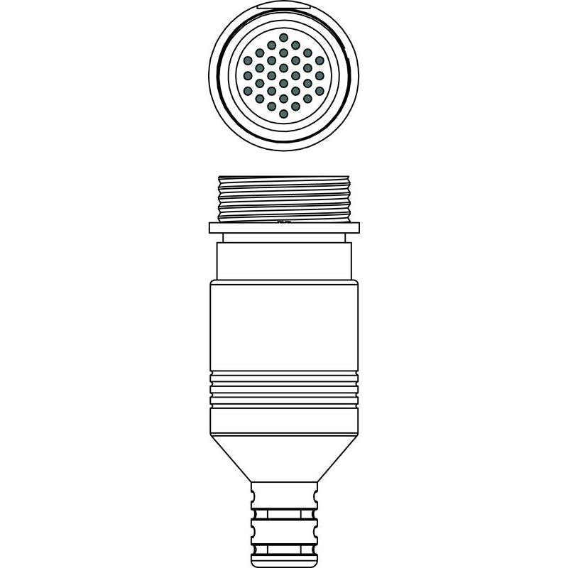 Leuze - Rundsteckverbinder, feldkonfektionierbar (Industriesteckverbinder) Stecker S U-M30-30A-M