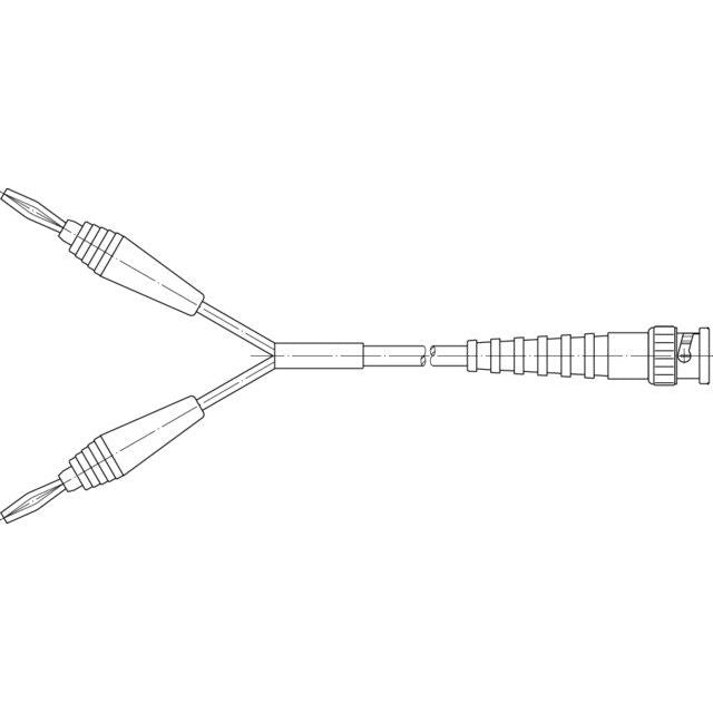 Telegärtner - Konfektioniertes Koaxkabel HF-Kabel 100009738 0,5m 1xBNC-S.2xBanan