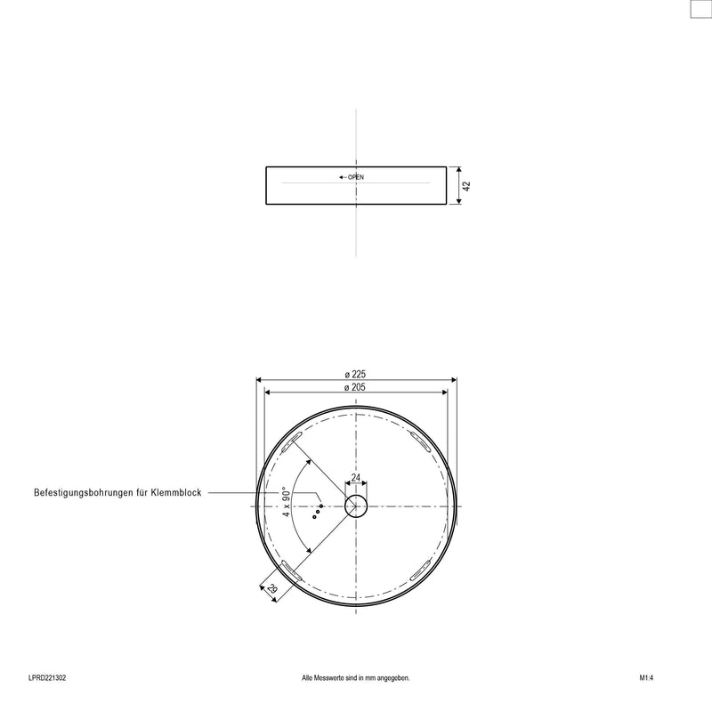 EVN Lichttechnik - Decken-/Wandleuchte LED-Anbaupanel LPRD221302 3000K IP20 eds-optik