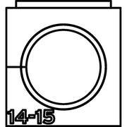 HellermannTyton - Kabelführung für Gehäuse/Schränke Einfachtülle VP-S_14-15 VarioPlate 14-15 mm − 20 Stück