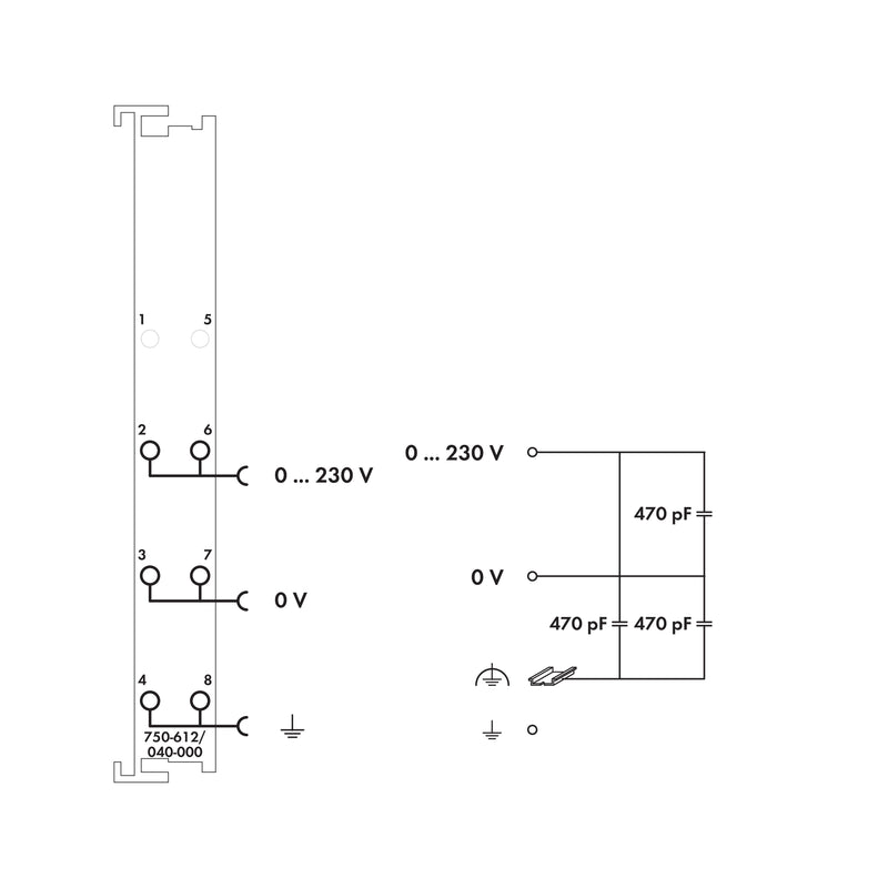 WAGO - Feldbus, Dez. Peripherie - Einspeise- und Segmentmodul Potentialeinspeisung 750-612/040-000 XTR