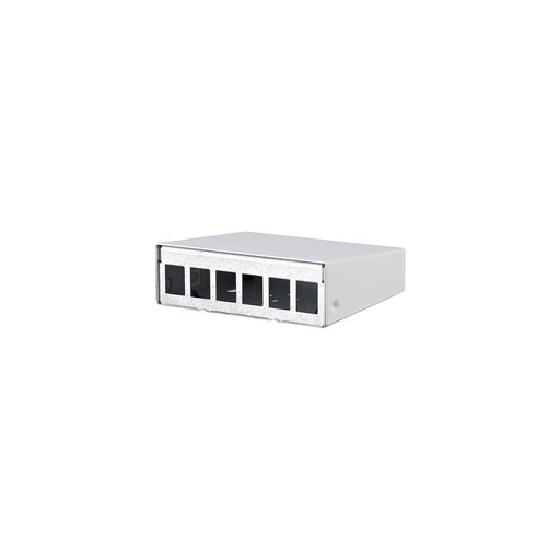 Metz Connect - Frontpanel/Patchpanel leer (Schaltschrank) Keystone AP-Gehäuse 130861-0602KE 6 Port rws RAL9010