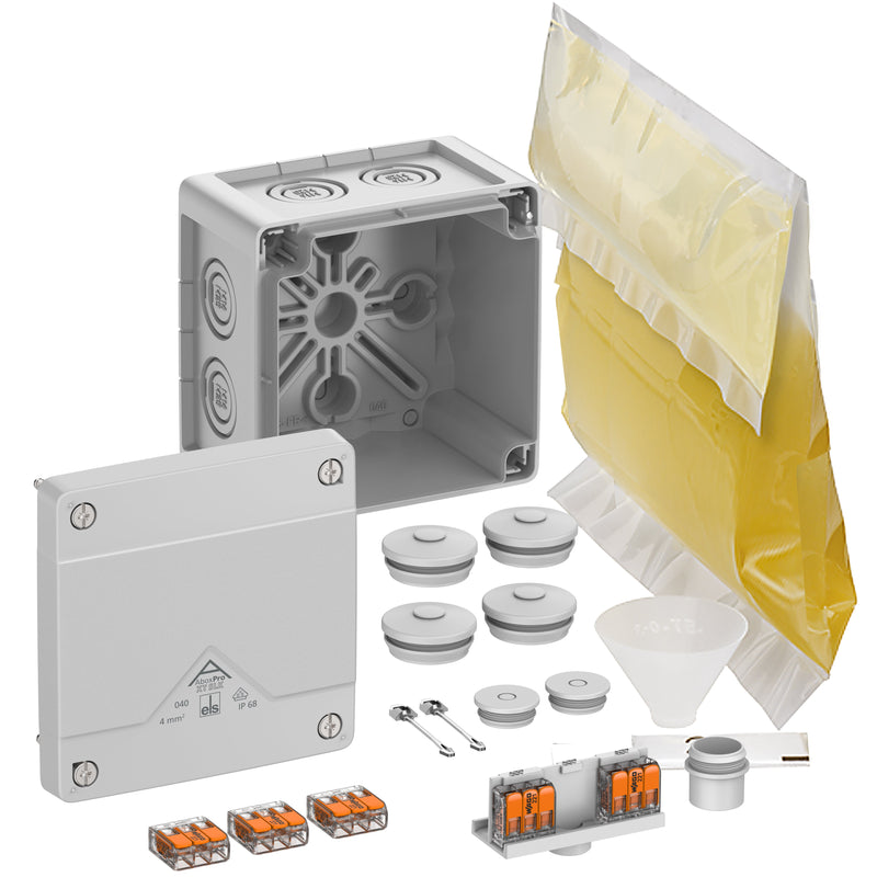 Spelsberg - Dose, Gehäuse für Montage auf der Wand/Decke Abzweigkasten Abox Pro XT SLK-4²