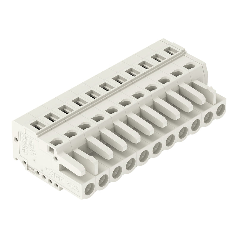 WAGO - Kabelsteckverbinder für Leiterplattensteckverbinder 1-Leiter-Federleiste 721-111/026-000 CAGECLAMP 2,5mm²,lgr − 25 Stück