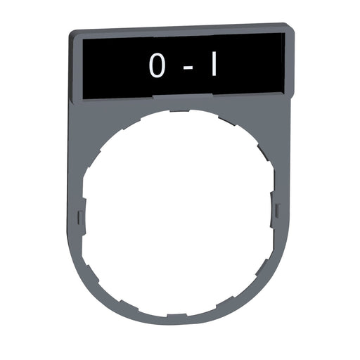Schneider Electric - Bezeichnungsschild für Befehlsgeräte Schildträger 30x40mm ZBY2178C0 Schild 0-I