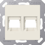 Jung - Einsatz/Abdeckung für Kommunikationstechnik Abdeckung 2-fach A 1569-2 AT f.MJ AT AT+T