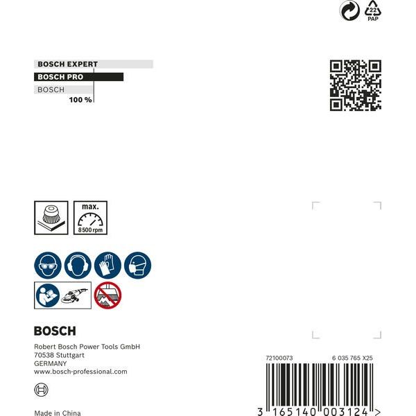 Bosch - Rotierende Drahtbürste PRO Metal heavy 1608614001 Topfbürste 90 x 0,5
