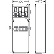 Hensel - Verteilerschrank für Energieversorgung Ladeverteiler Mi EV 43kW 0000 b. z. 3 Ladepunkte