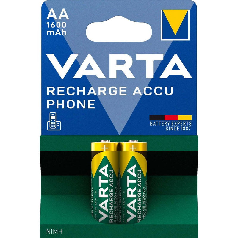 Varta Cons.Varta - Akku für Mobiltelefon und schnurloses Telefon Recharge Accu Phone AA 58399 Bli.2 1,2V/1600mAh/NiMH