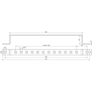 DEHN - Zubehör/Ersatzteile für Erdung und Blitzschutz Erdungsschiene ES 12AP 11X11 V2A NIRO, 1x12 Anschl