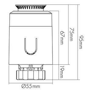 Nobile - Lichtregelsystemkomponente Heizk.therm.anzeige BT 9109011018