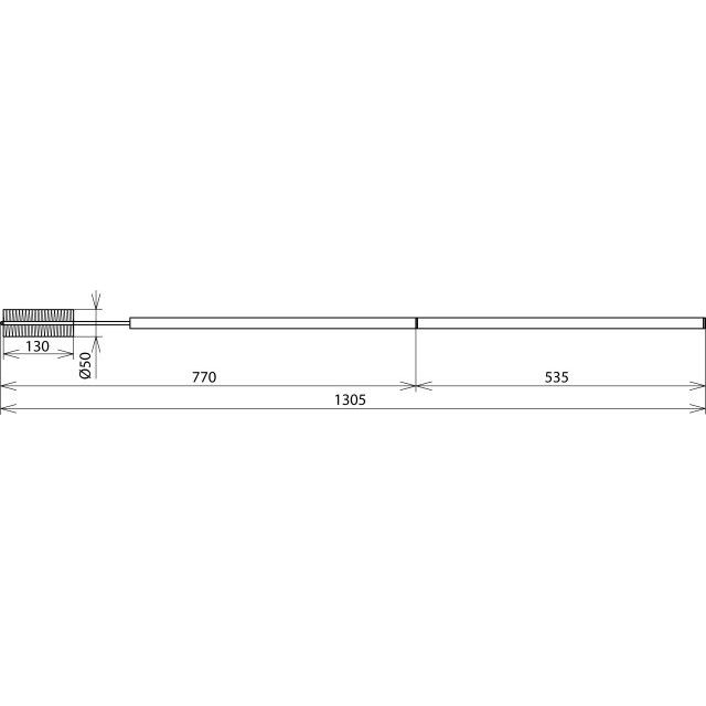 DEHN - Zubehör/Ersatzteile für Sicherheitsgeräte Reinigungsbürste RB 50 MS D 50/L 1430 mm