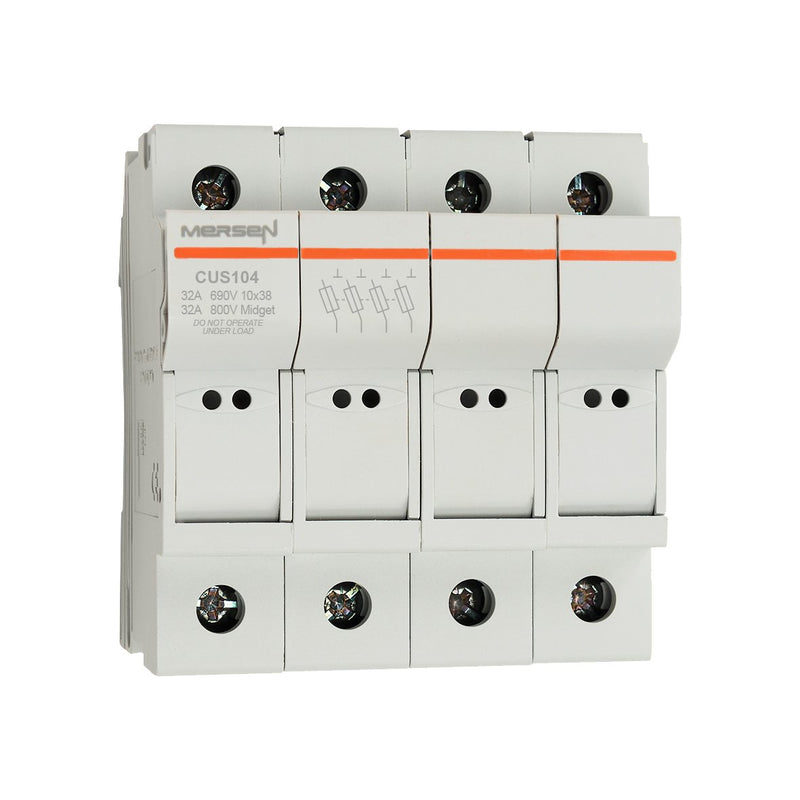Mersen - Halter für zylindrische Sicherung Sicherungshalter Midget CUS104 10x38 AC/DC690V 32A − 3 Stück