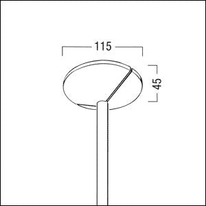Zumtobel - Mechanisches Zubehör/Ersatzteile für Leuchten Pendelrohrabhängung sw S2 611560 1000mm M16x1