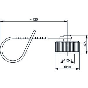 Telegärtner - Staubschutz für Steckverbindungen Steckerschutzkappe 100022777 STX M12x1, Halteband