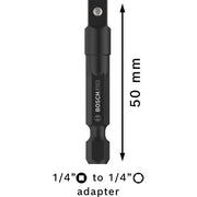 Bosch - Verlängerung für Steckschlüssel-Einsätze, Steckschlüssel, Knarren PRO Socket Adapter mit 2608522562 Kugelverbindung 1/4