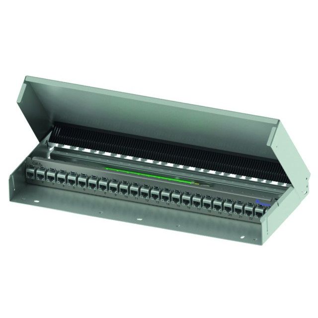 Telegärtner - Patchpanel Kupfer MPD24 Modulträger 100021514 AP, leer, 1HE, rws − 1 Stück