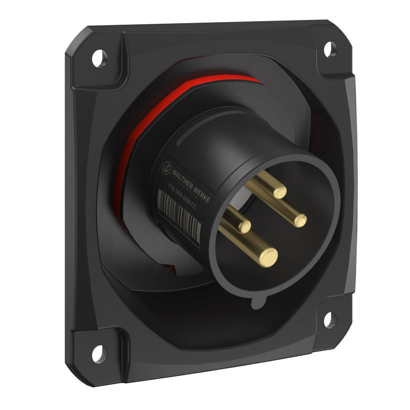 Walther Werke - CEE-Gerätestecker (IEC 60309) CEE NEO Anbaugerätestecker FW712406CC schräg 16A 4P 6h